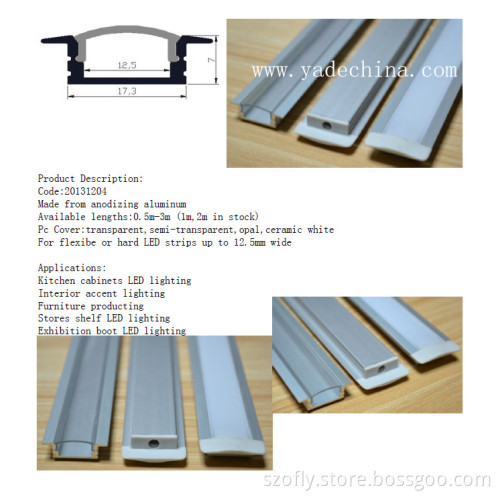Short Embedded LED Aluminum Extrusion Profile